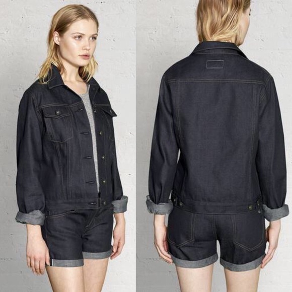 rag & bone Jackets & Blazers - Rag & Bones Rolled Selvage Denim Jacket Large